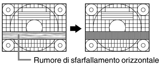 Rumore di sfarfallamento orizzontale