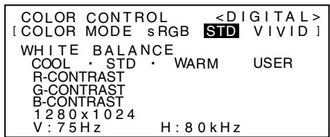 SHARP LL-T18A1 - Menú COLOR CONTROL - 1