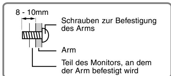 SHARP LL-T18A1 - Befestigen des Arms oder Fußes - 5