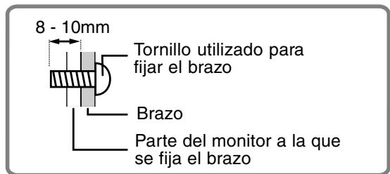 SHARP LL-T18A1 - Cómo acoplar el brazo o la base - 5