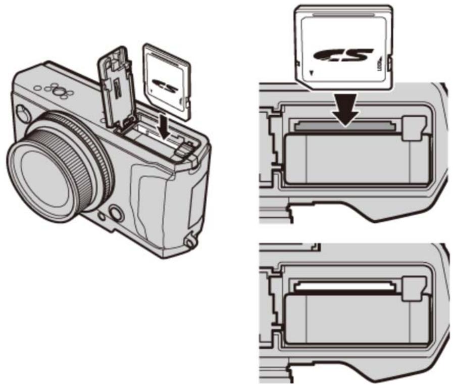 FUJIFILM X30 - Insérez la carte mémoire. - 1