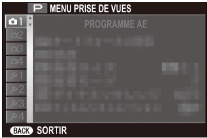 FUJIFILM X30 - Affichez le menu de réglage. - 1