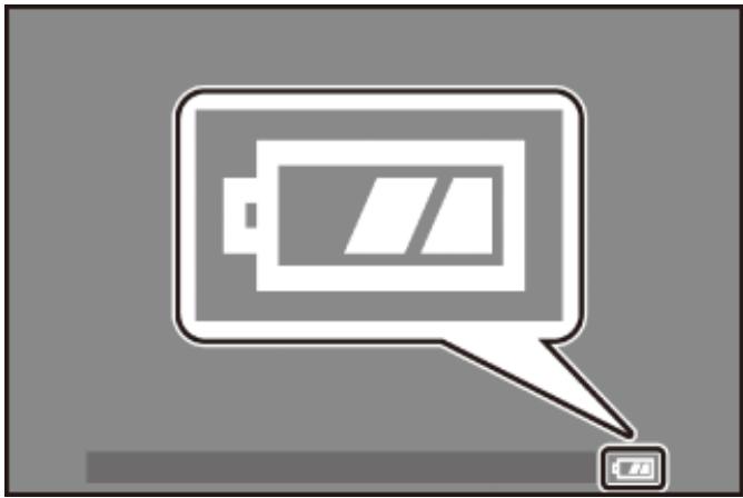 FUJIFILM X30 - Niveau de charge de la batterie - 1