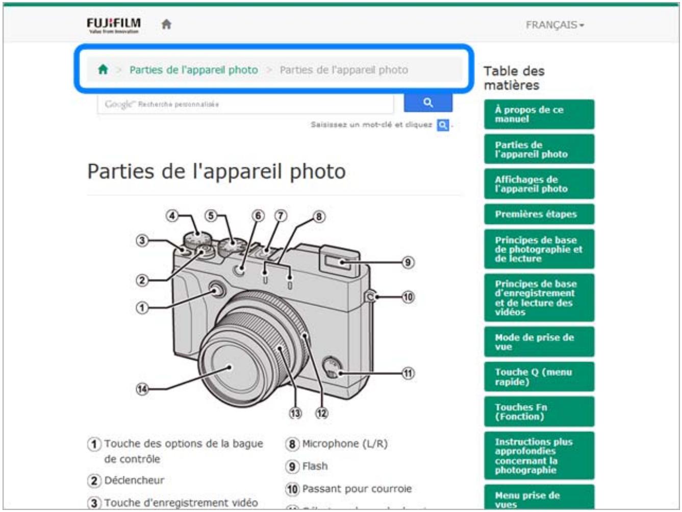 FUJIFILM X30 - Pages de contenu - 1