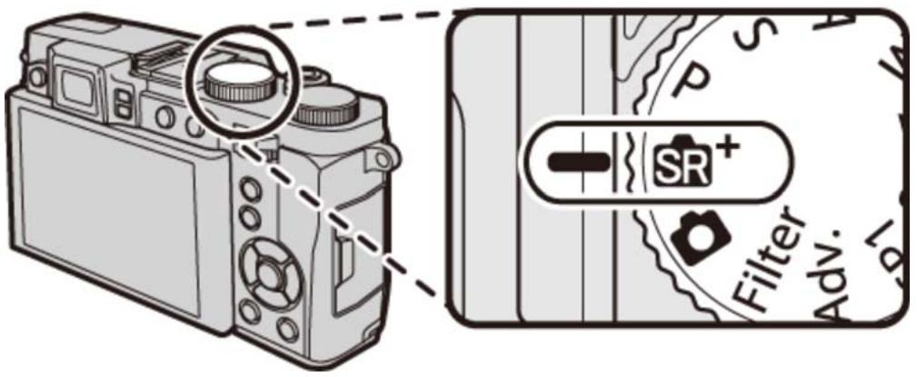 FUJIFILM X30 - Sélectionnez le mode SR ^+ . - 1