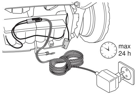 HUSQVARNA LC48VE - Opladning af batteri - 1