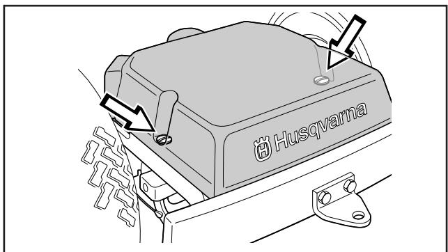 HUSQVARNA RIDER 15V2 - Contrôle du niveau d'huile de la transmission - 1