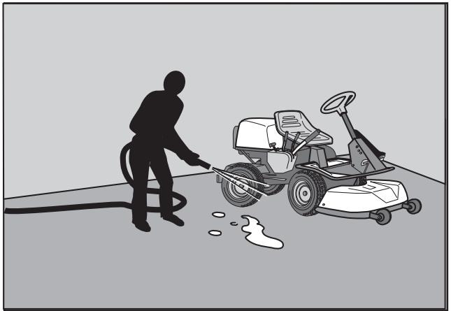 HUSQVARNA RIDER 15V2 - Éviter de rincer avec de l'eau sous haute pression ou de la vapeur - 1