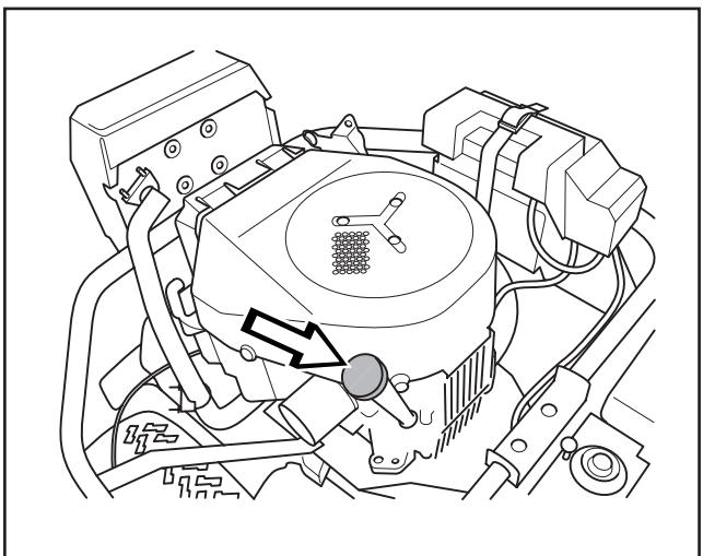 HUSQVARNA RIDER 15V2 - Contrôle du niveau d'huile du moteur - 1