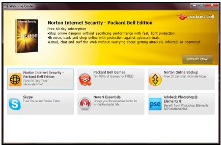 PACKARD BELL ONETWO PW.U6G - Centre d'accueil - 1