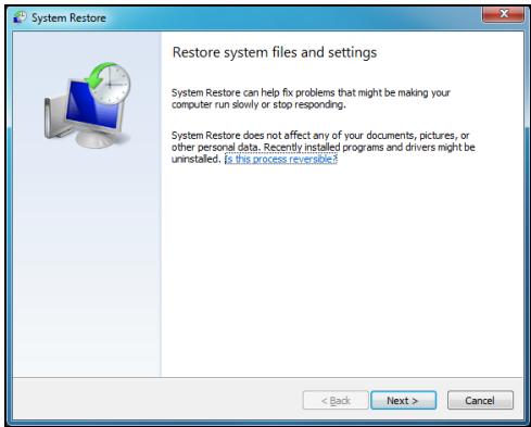 PACKARD BELL ONETWO PW.U6J - Restauration du système de Windows. - 2