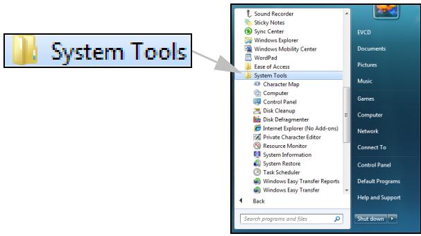 PACKARD BELL ONETWO PW.U7D - Utilisation des outils système de Windows - 1
