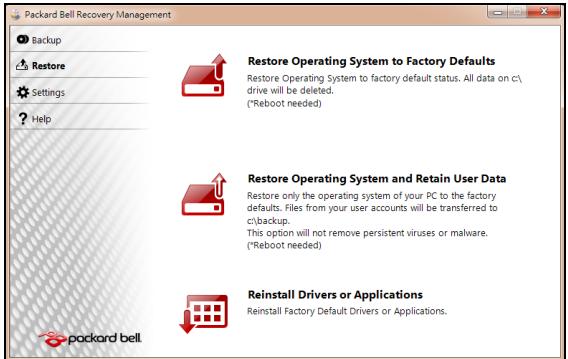 PACKARD BELL ONETWO PW.U7D - Récupérer les logiciels et les pilotes préinstallés - 1