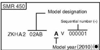 HUSQVARNA HVA TE TC SMR 510 2010 - VEHICLE IDENTIFICATION NUMBER (V.I.N.) - 6