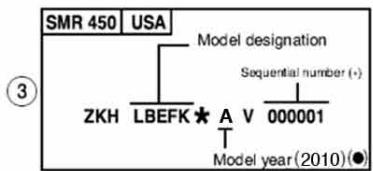 HUSQVARNA HVA TE TC SMR 510 2010 - VEHICLE IDENTIFICATION NUMBER (V.I.N.) - 5