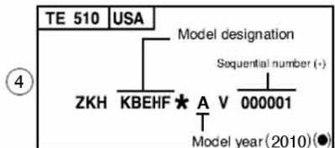 HUSQVARNA HVA TE TC SMR 510 2010 - VEHICLE IDENTIFICATION NUMBER (V.I.N.) - 7