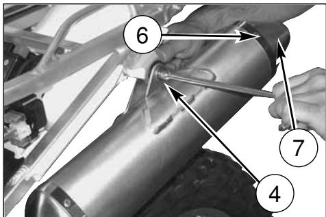 HUSQVARNA HVA TE TC SMR 510 2010 - Note\*: If silencer or exhaust are difficult to remove, help to slide them apart by tapping gently with a rubber or plastic hammer. - 2