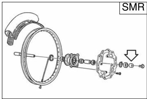 HUSQVARNA HVA TE TC SMR 510 2010 - RÉMONTAGE DE LA ROUE AVANT - 1