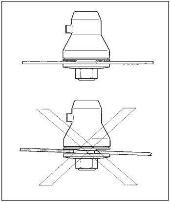 HUSQVARNA J-HANDLE - Montering av klinga och trimmerhuvud - 1