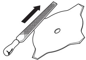 HUSQVARNA J-HANDLE - Feilen von Grasmesser und Grasklinge - 2