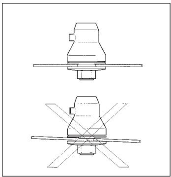 HUSQVARNA J-HANDLE - Montaje de la hoja y del cabezal de corte - 1