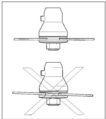 HUSQVARNA J-HANDLE - Montaggio della lama e della testina portafilo - 1