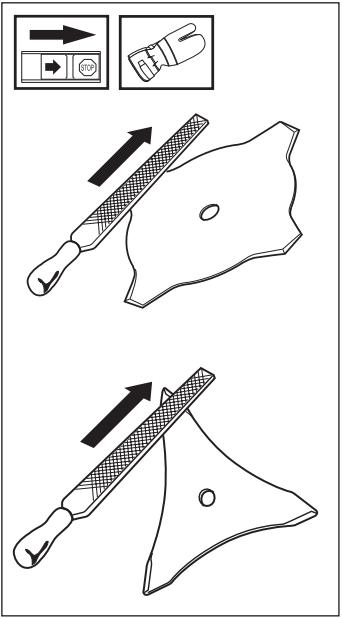HUSQVARNA J-HANDLE - Filing av gresskniv og gressblad - 1
