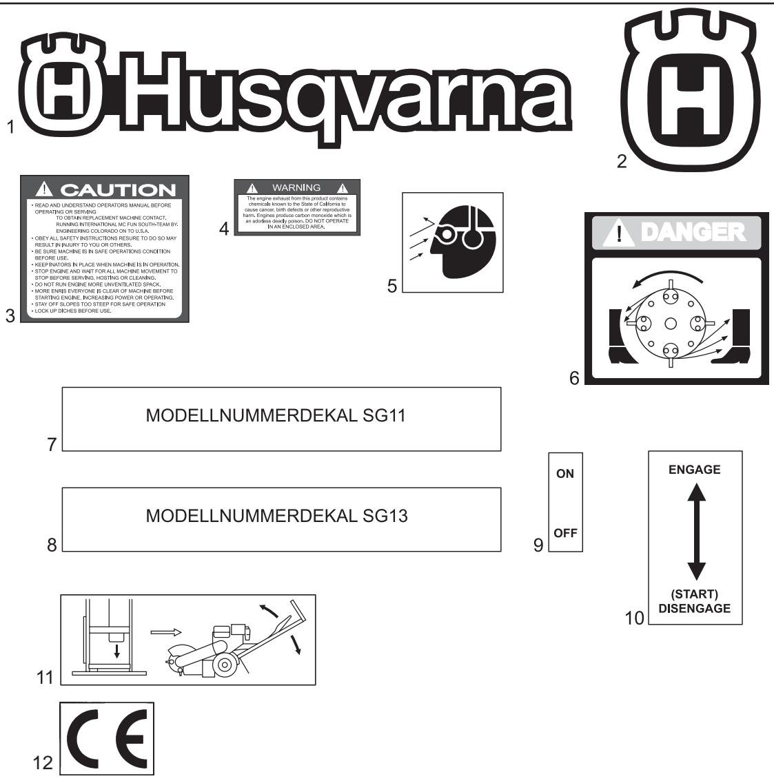 HUSQVARNA SG13 - Numéro de série - 2
