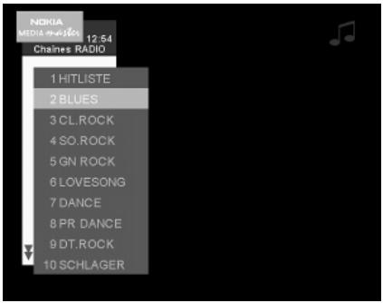 NOKIA 9600S - Liste des stations de radio - 1