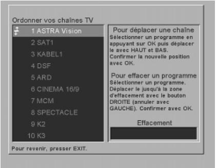 NOKIA 9600S - Ordonner vos chaînes TV et Radio - 2