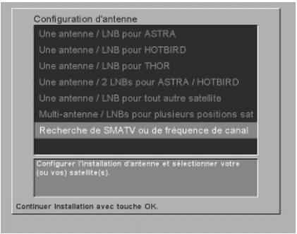 NOKIA 9600S - Recherche de SMATV ou de fréquence de canal RF (pour le modèle 9200 S uniquement) - 2