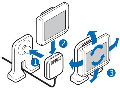 NOKIA CAR KIT CK-600 - Fixer I'ecran au support ou à la plaque - 1