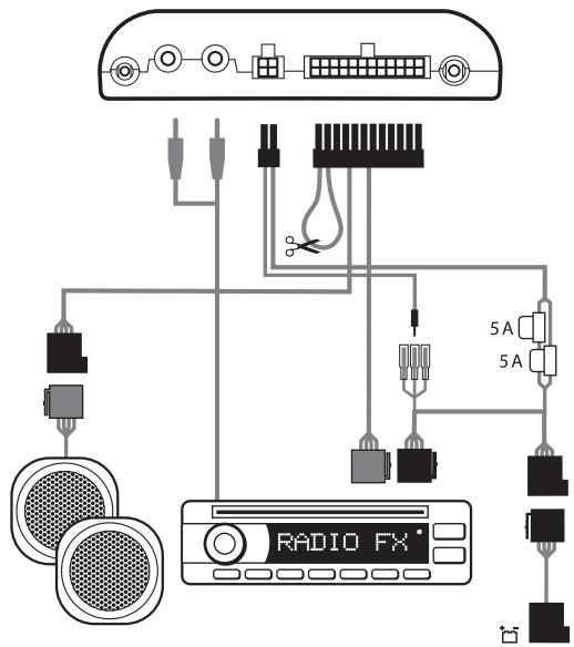 NOKIA CAR KIT CK-600 - Utiliser l'amplificateur de la solution comport routier pour les appels et celui de l'autoradio pour la musique - 1