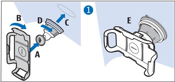 NOKIA MOBILE HOLDER CR-116 - Fixation facile pour support Nokia HH-20 et CR-116/117 - 1