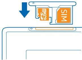 NOKIA LUMIA 2520 - Insérer la carte SIM et la carte de stockage - 4