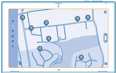 NOKIA LUMIA 2520 - Décovrir des lieux proches - 1
