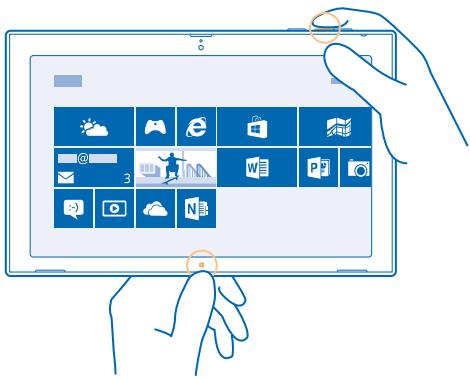 NOKIA LUMIA 2520 - Réaliser une capture d'écran - 1