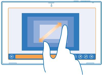 NOKIA LUMIA 2520 - Agrandir ou rétrécir - 1