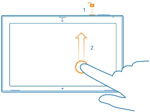 NOKIA LUMIA 2520 - Déverrouiller les touches et l'écran - 1