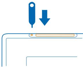 NOKIA LUMIA 2520 - Insérer la carte SIM et la carte de stockage - 2