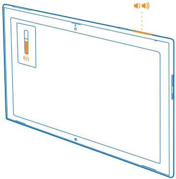 NOKIA LUMIA 2520 - Changer le volume - 1