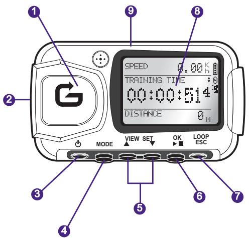 GEONAUTE KEYMAZE 300 GPS - 1/A keszülék vázlatos rajza - 1