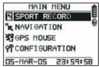 GEONAUTE KEYMAZE 300 GPS - / Navegao nos menus - 2