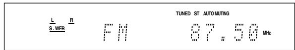 L R S. WFR FM 37.50 MHz TUNED ST AUTO MUTING