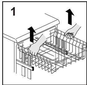 ROSIERES RLF58 BIP - B.: NE JAMAIS SOULEVER OU BAISSER LE PANIER D'UN SEUL COTÉ (fig 3). - 1