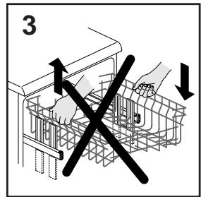 ROSIERES RLF58 BIP - B.: NE JAMAIS SOULEVER OU BAISSER LE PANIER D'UN SEUL COTÉ (fig 3). - 3