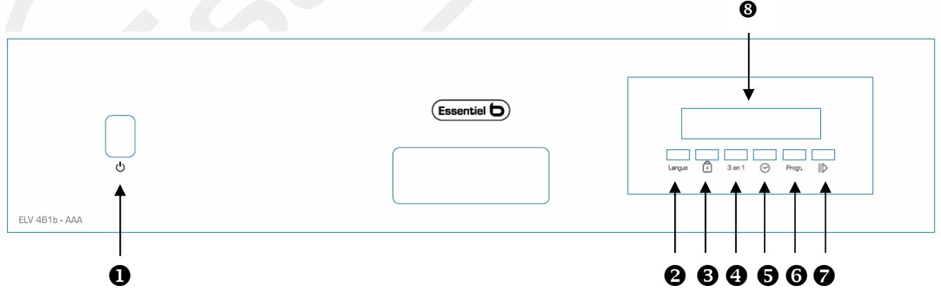 ESSENTIELB ELVS3-441B, ELVS3-441S - Description du panneau de commandes - 1