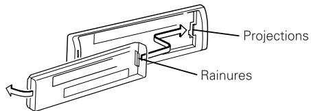 KENWOOD KDC-3021 - Remetre en place la façade - 1