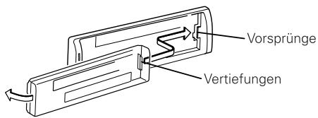 KENWOOD KDC-3021 - Einsetzen der Frontblende - 1
