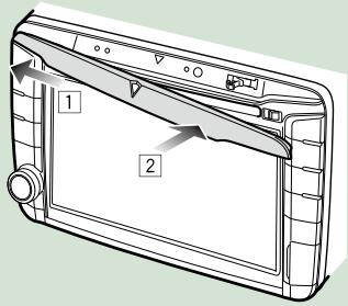 KENWOOD DNX719VHD - Fixation du panneau avant - 1